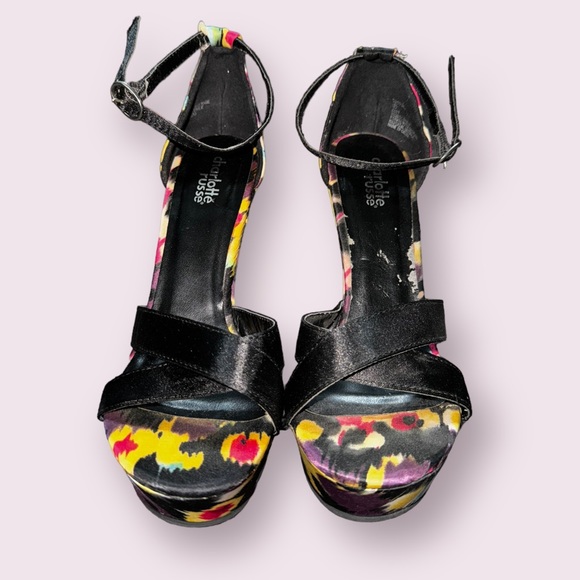 Charlotte Rose Multicolor Wedge Platform Heels - Picture 2 of 6